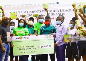 Joy4Fame Group of Companies donate cash, products to WPL side Berry Ladies FC