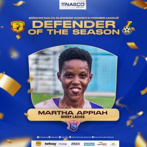 Martha Appiah named Malta Guinness Women's Premiere League Defender of the season