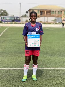 Deborah Annoh who has being in a remarkable form was named Nasco Player of the match (MVP)